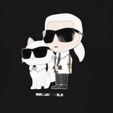 KARL LAGERFELD Playera para niño y adolescente Negra